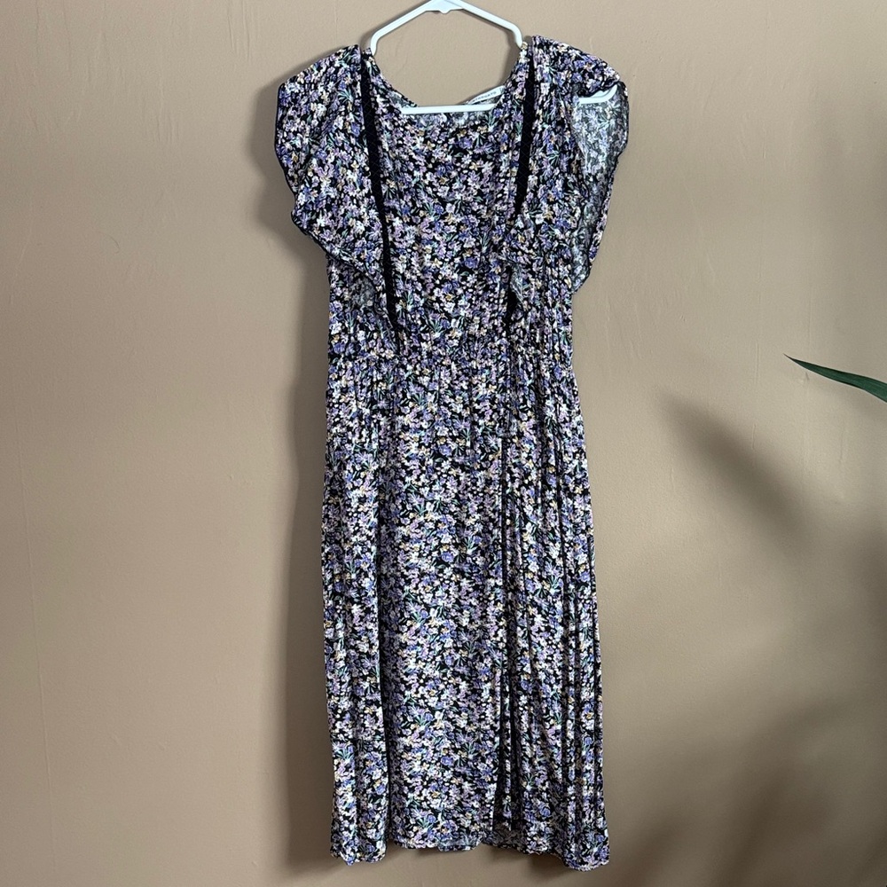 Staccato Purple Floral Midi Dress